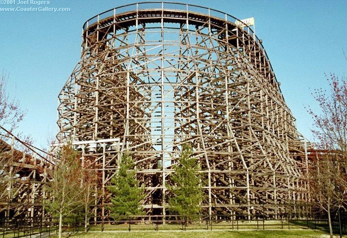 Hurler roller coaster converted to Twisted Timbers
