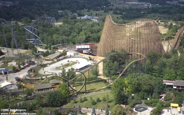 King Cobra, Son Of Beast, and Top Gun roller coasters