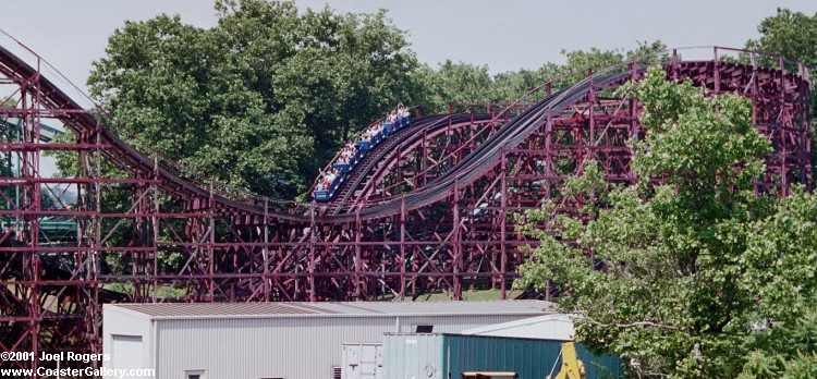 Racer roller coaster in Kennywood Park