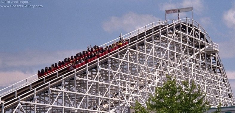 Going backward up Racer's lift hill