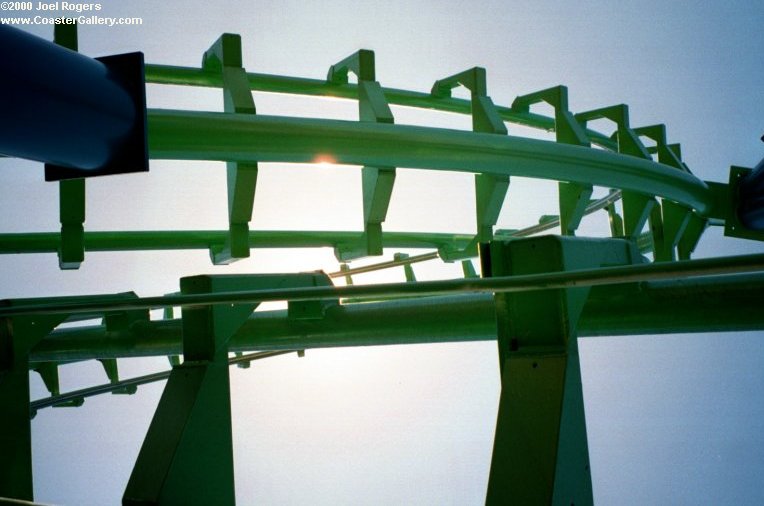 Vertical loop of Sidewinder roller coaster
