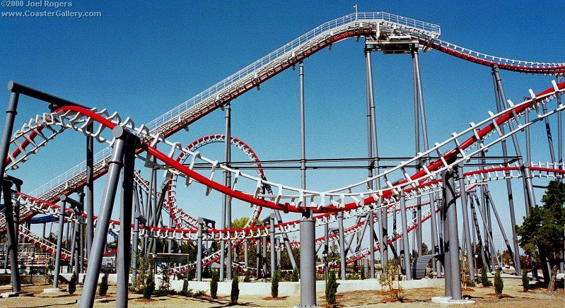 Stealth roller coaster at Paramount's Great America