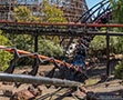 Corkscrew loops on the Demon roller coaster