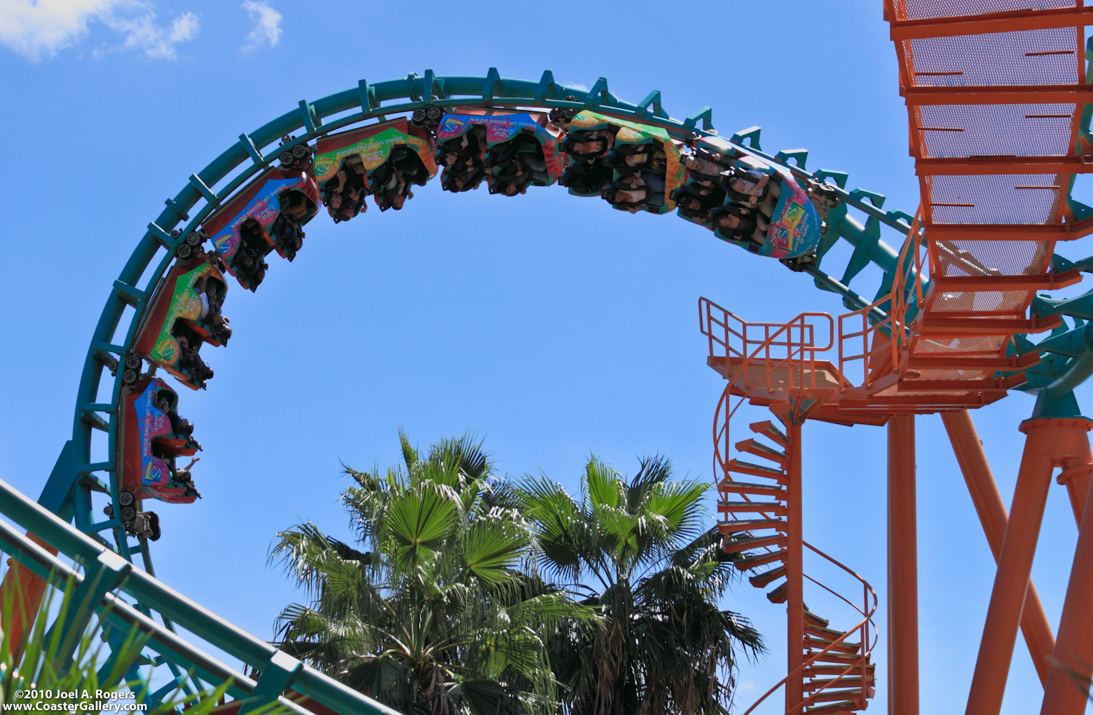 Boomerang coaster at Six Flags in San Antonio, TX