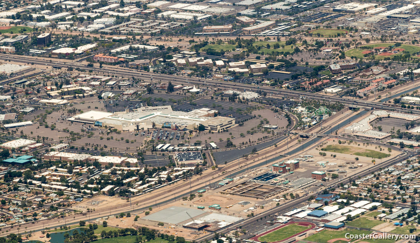 Aerial view of Castles n' Coasters