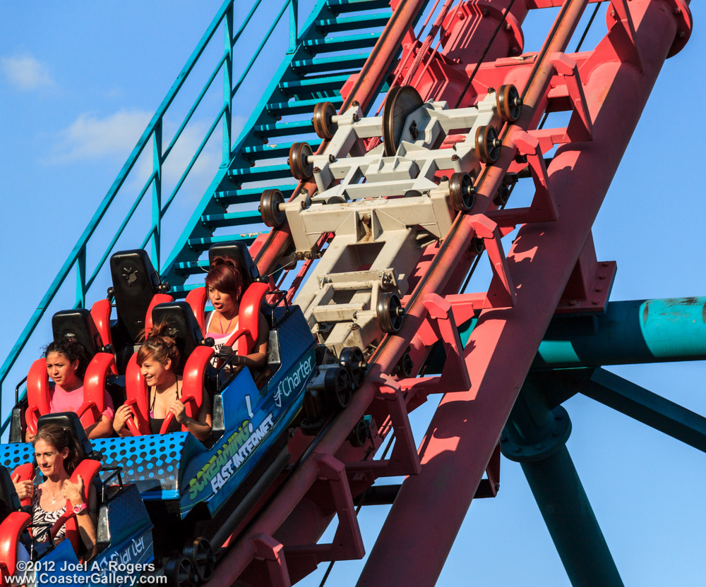 Roller coaster and a Charter Communications ad