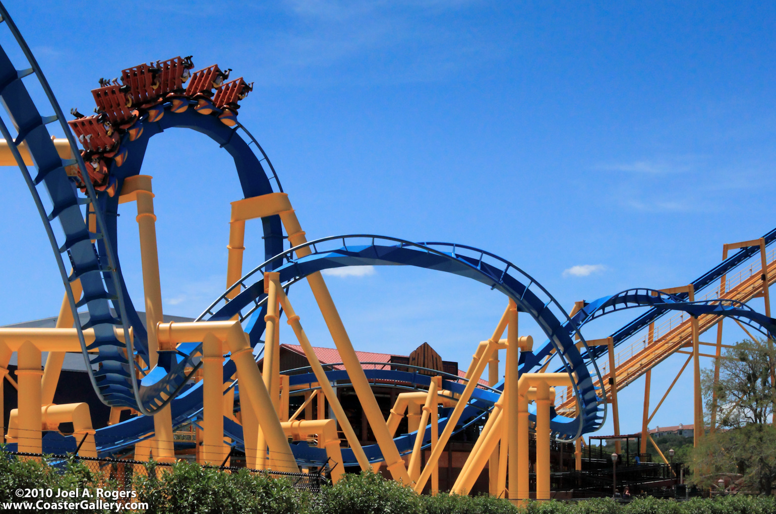 Loops on an inverted roller coaster