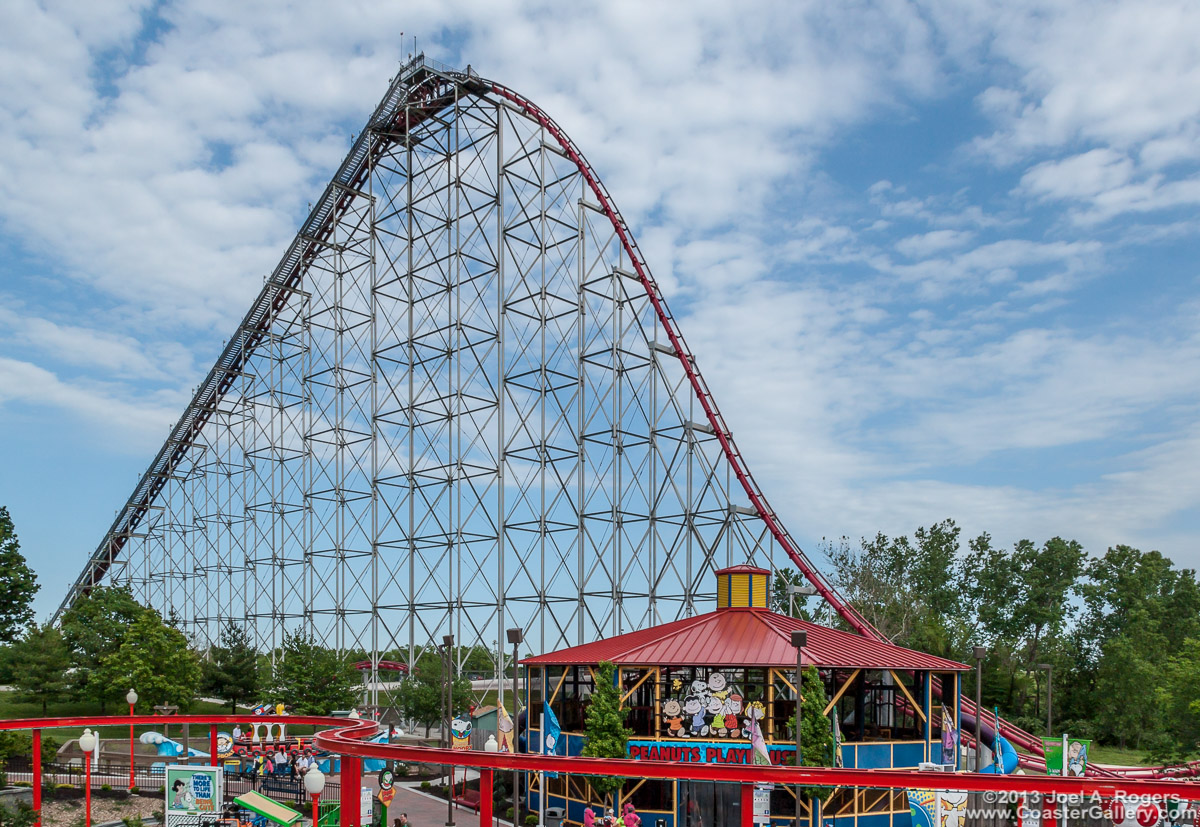 An expensive roller coaster. This profile view is of Mamba.