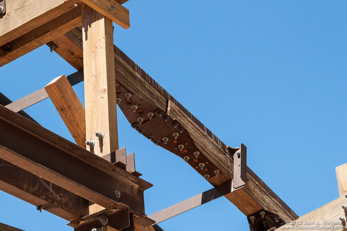 Wooden roller coaster built by Rocky Mountain Construction