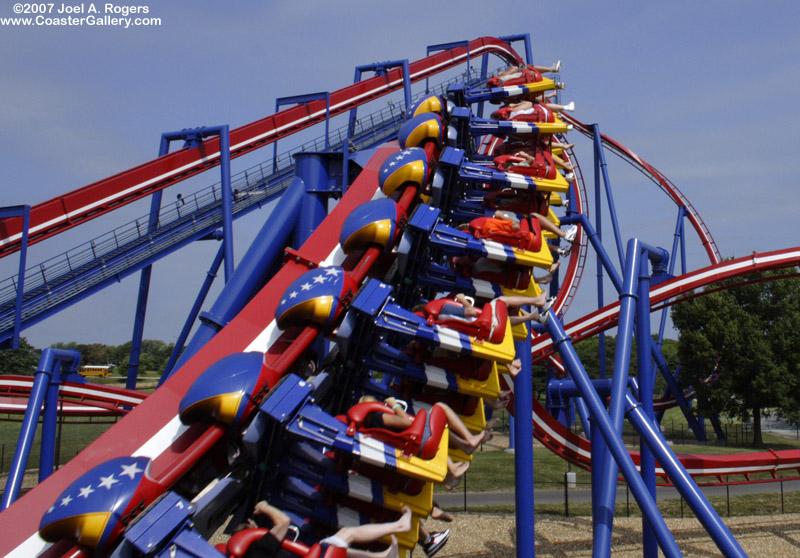 Inverted roller coaster built by B&M