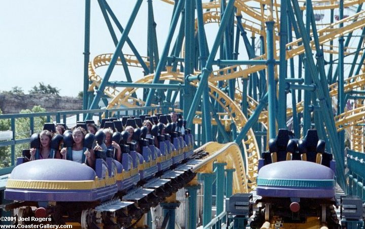 Poltergeist roller coaster -- Train close-up