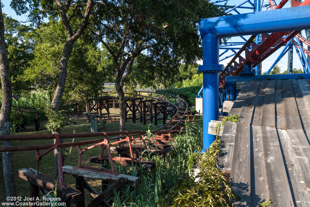 Mine Train roller coaster at Six Flags Over Texas