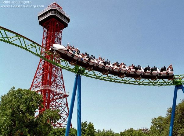 Shockwave roller coaster at Six Flags Over Texas