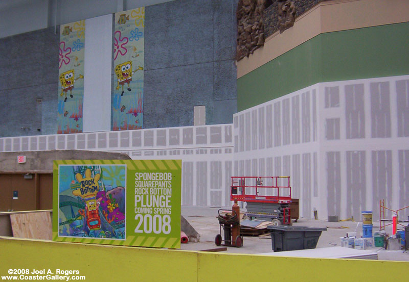 SpongeBob SquarePants roller coaster under construction