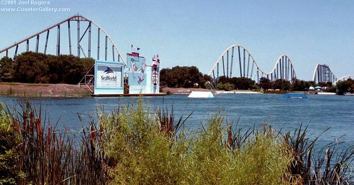 Steel Eel roller coaster at Sea World Texas