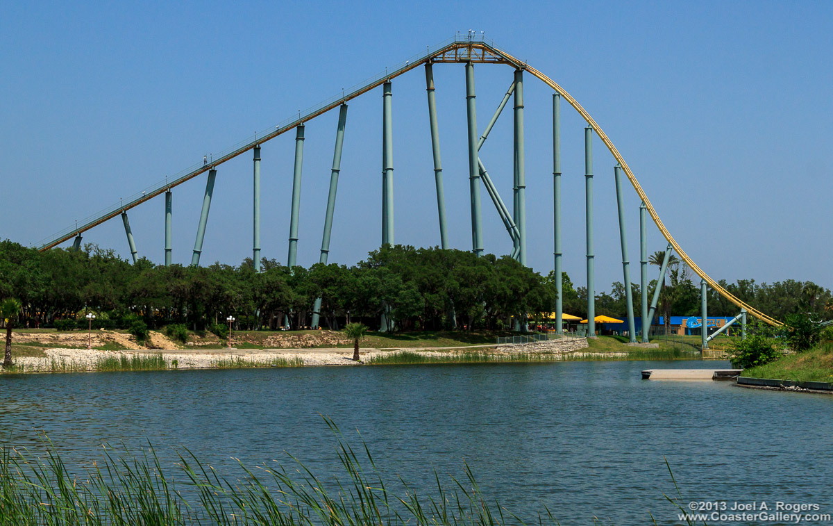 Steel Eel roller coaster at Six Flags San Antonio