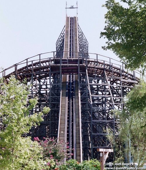 Lift hill on the Texas Giant coaster
