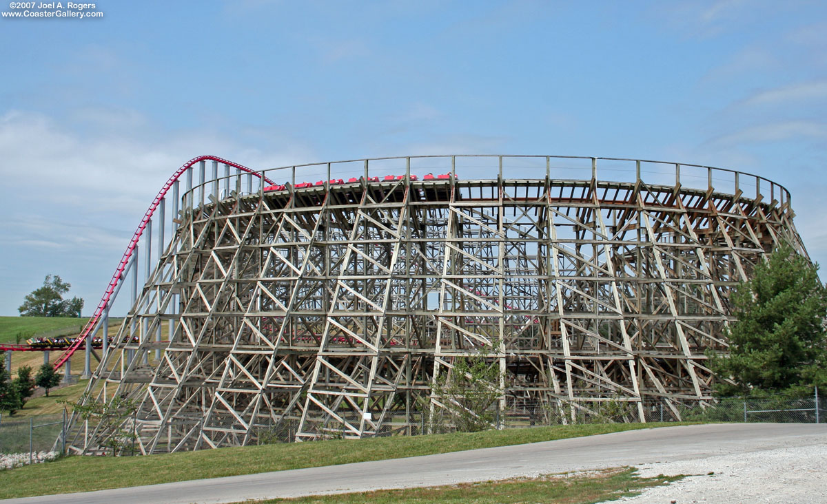 Steel and wood roller coaster comparision