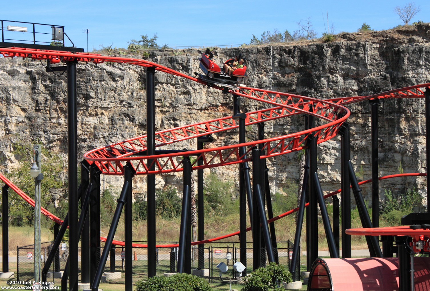 Roller coaster in a quarry. Built by Gerstlauer Elektro GmbH.