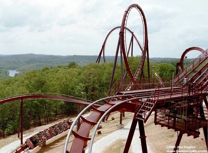 Wildfire looping roller coaster