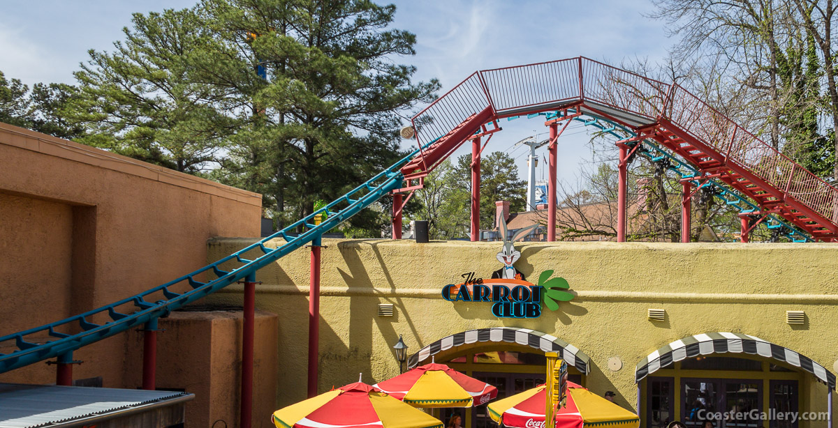 Wile E. Coyote Canyon Blaster and Carrot Club at Six Flags Over Georgia