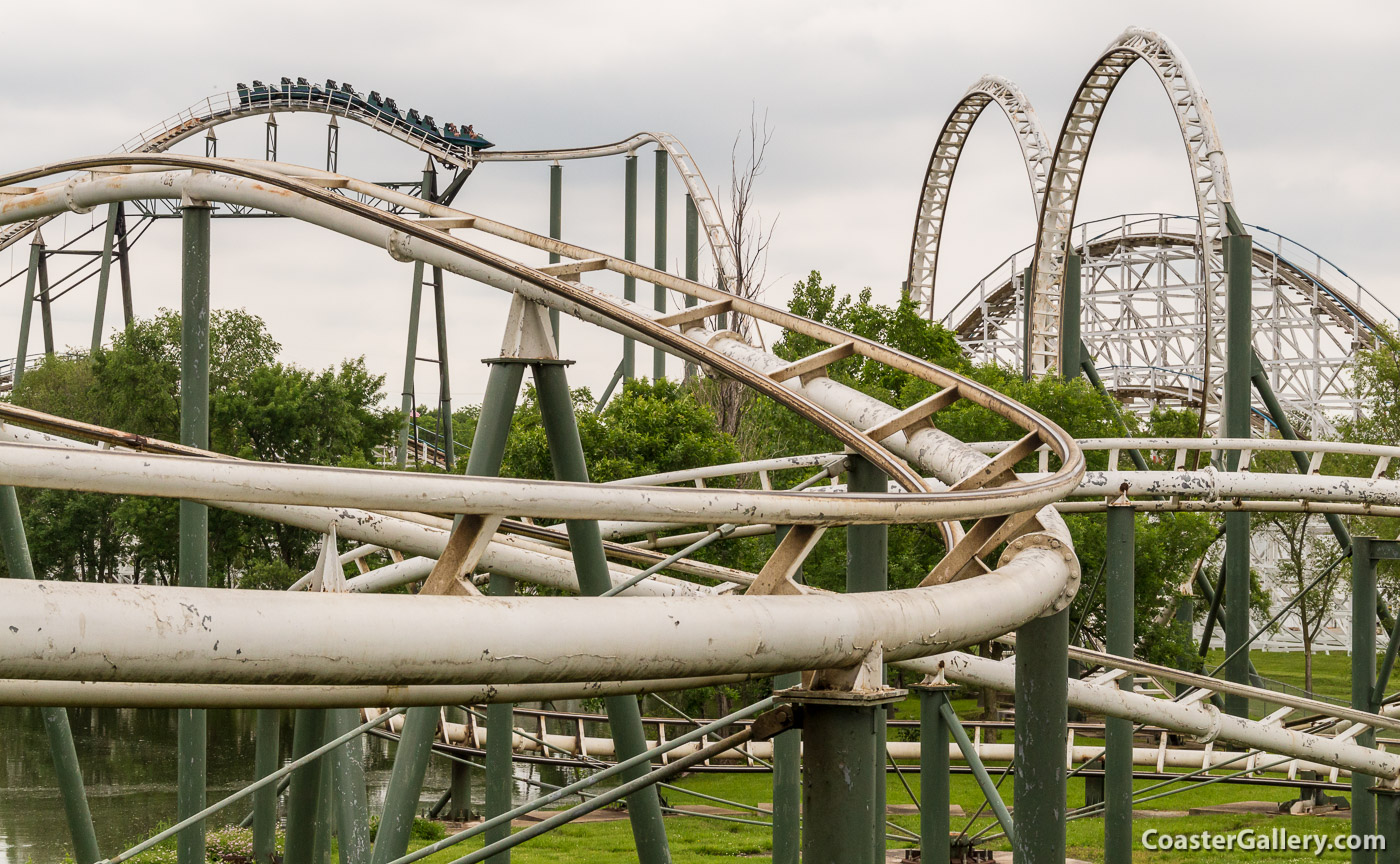 Loops on the Dragon roller coaster