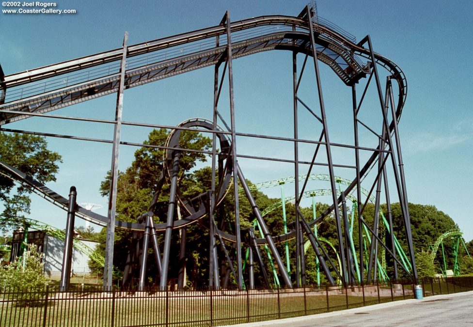 Batman and Mindbender roller coasters