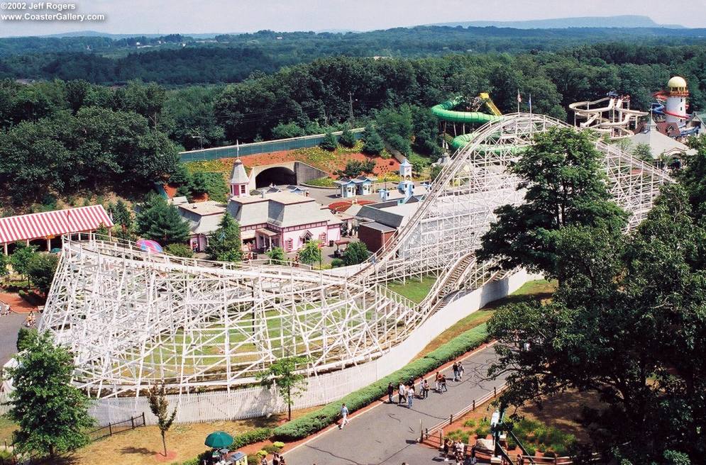 Aerial view of Wildcat coaster built by PTC