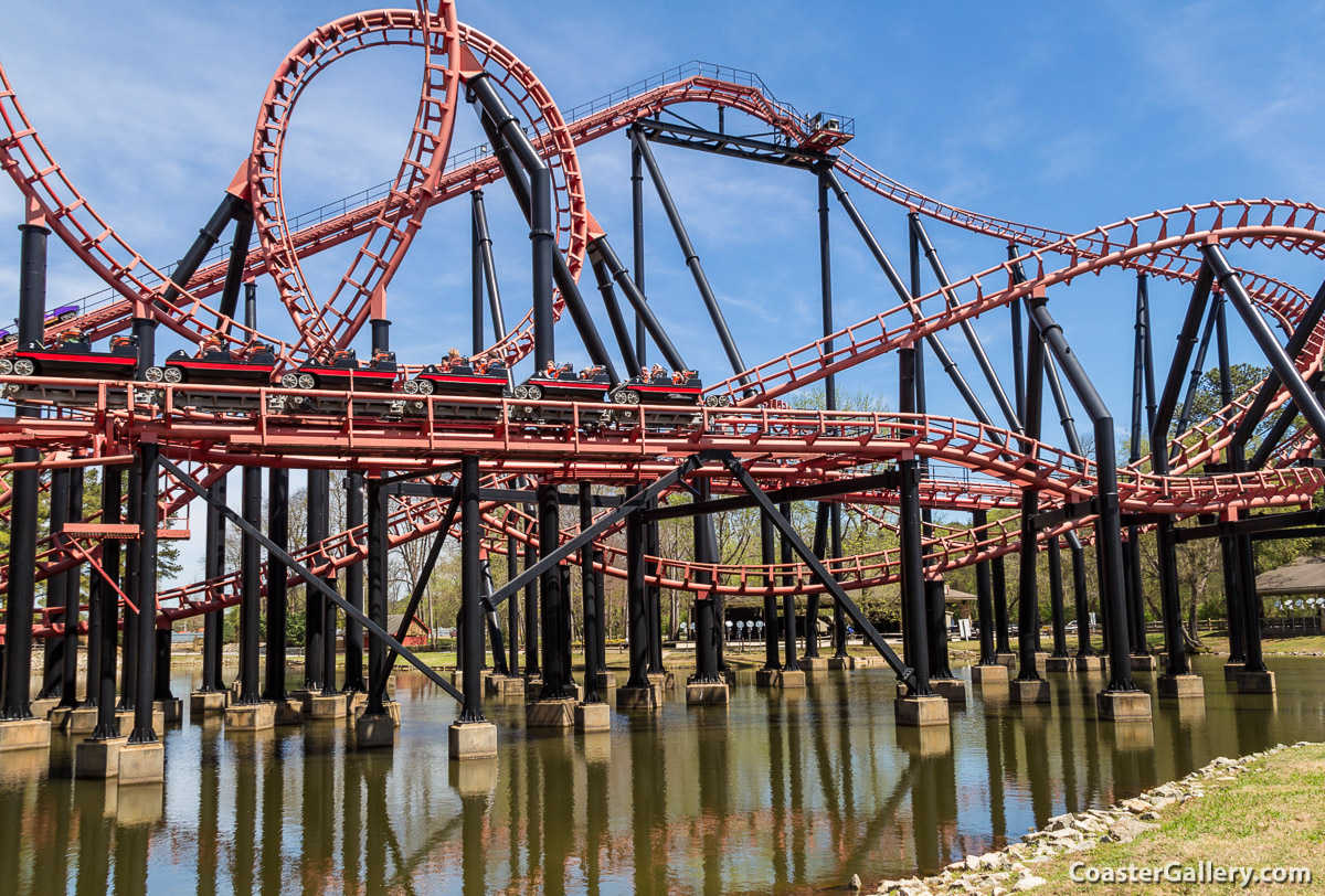 Ninja coasters at Six Flags amusement parks