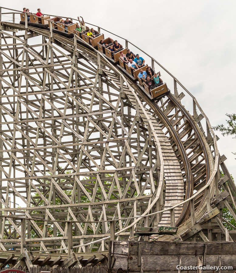 First drop on the Outlaw roller coaster in Adventureland