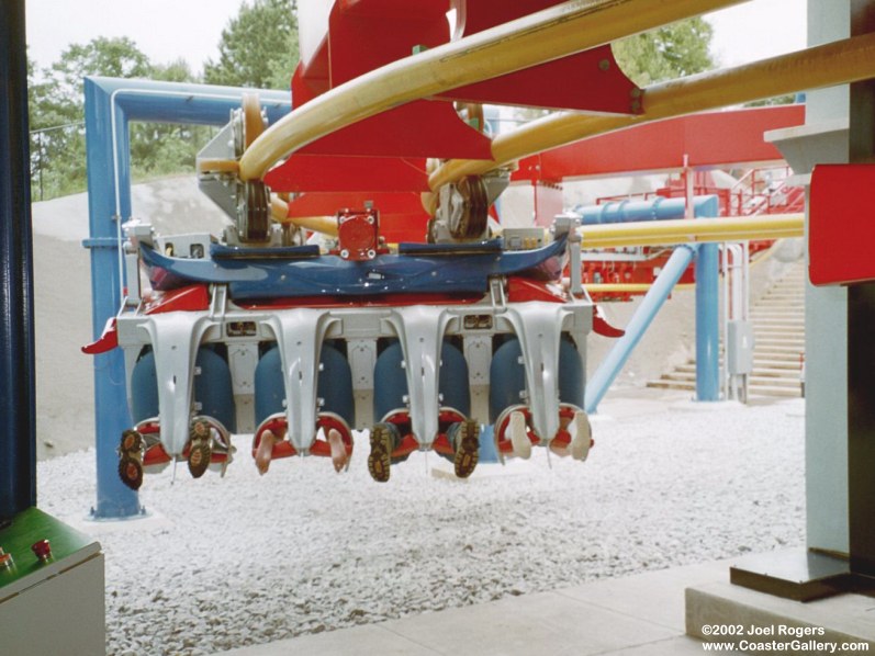 Flying roller coaster in Atlanta, Georgia