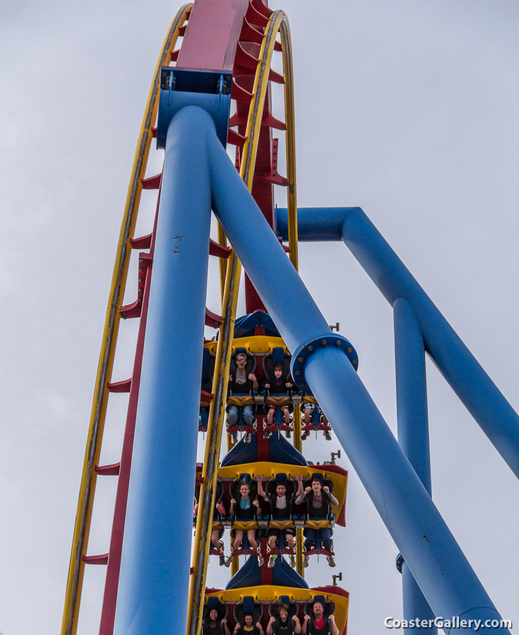 Flying coaster at Six Flags Over Georgia