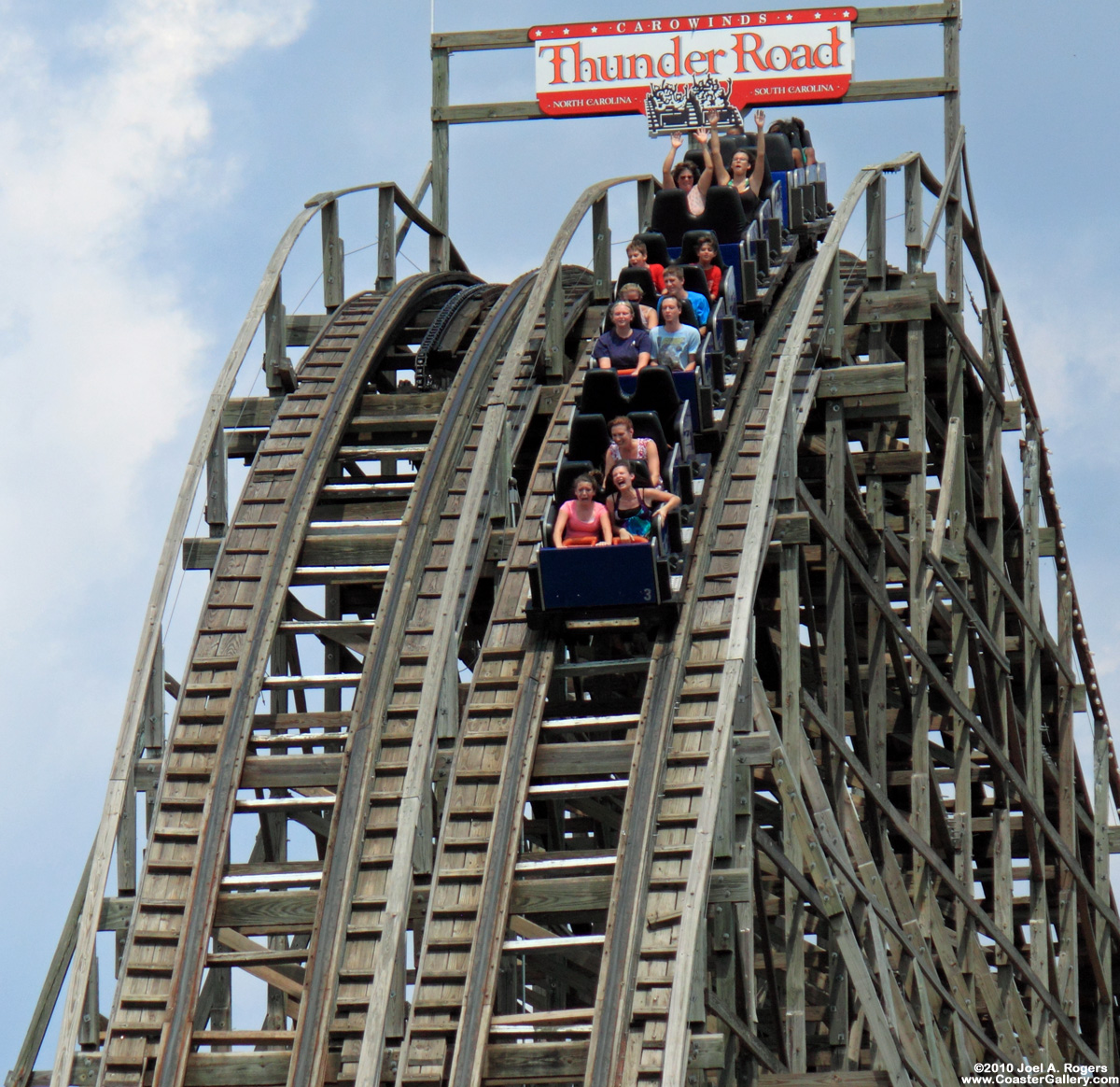 Fine art print of a roller coaster