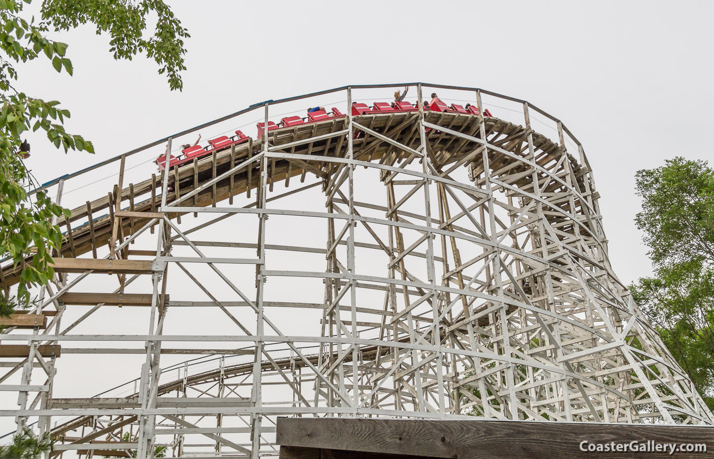 Tornado roller coaster in Iowa. Out and back design.