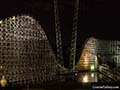 Pictures of a wooden roller coaster