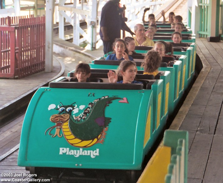 Dragon Coaster train in the station