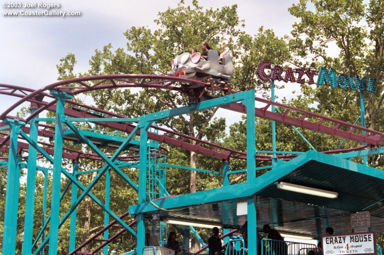 Crazy Mouse roller coaster in Rye Playland