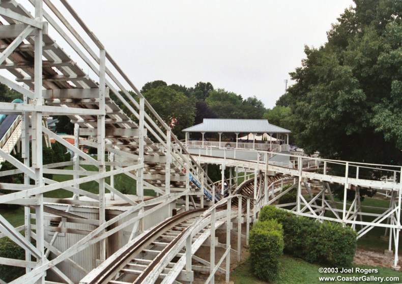 Wooden roller coaster in Lancaster, PA
