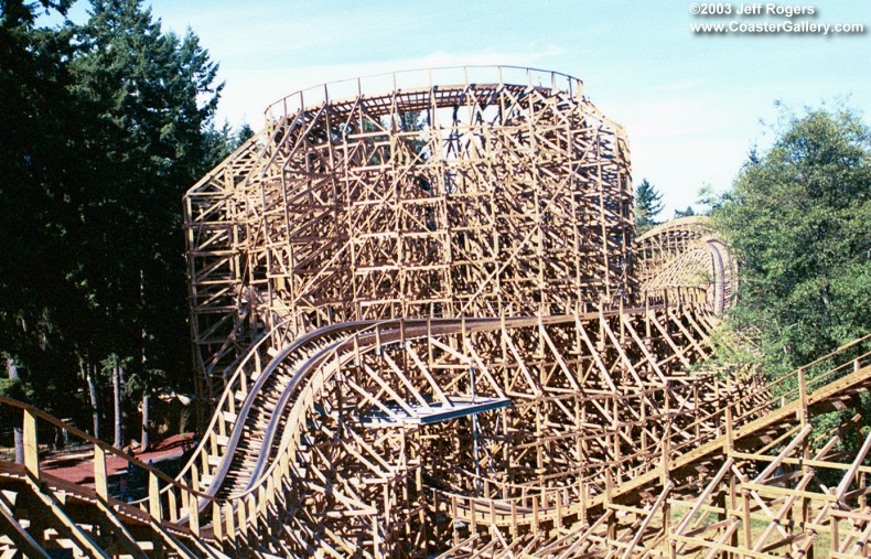 On-ride view of Timberhawk