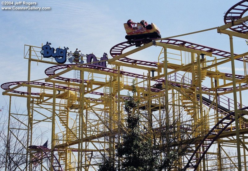 Roller coaster named Bug Out and Go Bananas!