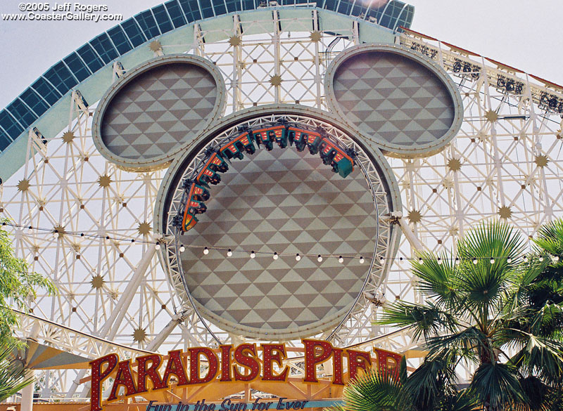 Looping coaster at Disney's California Adventures
