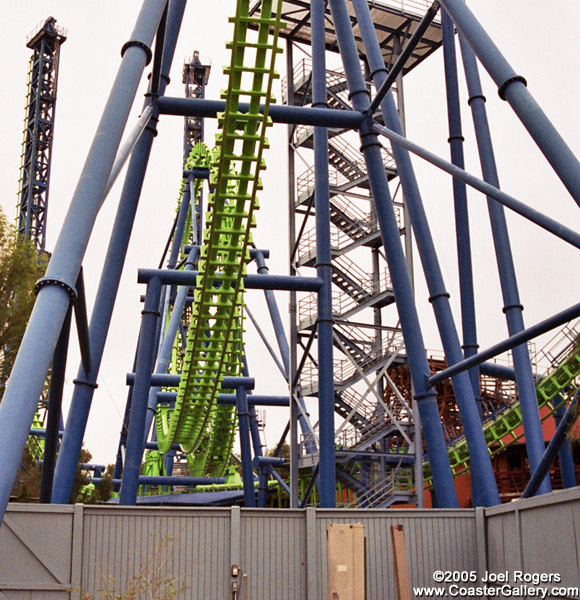 Six Flags Magic Mountain's Deja Vu roller coaster