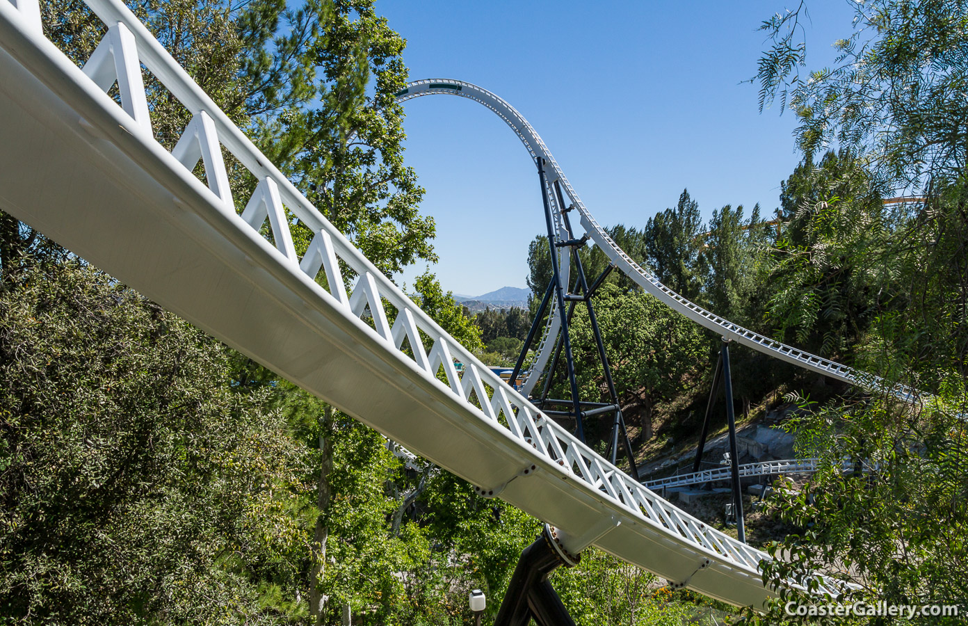 White Roller Coaster Track - Full Throttle