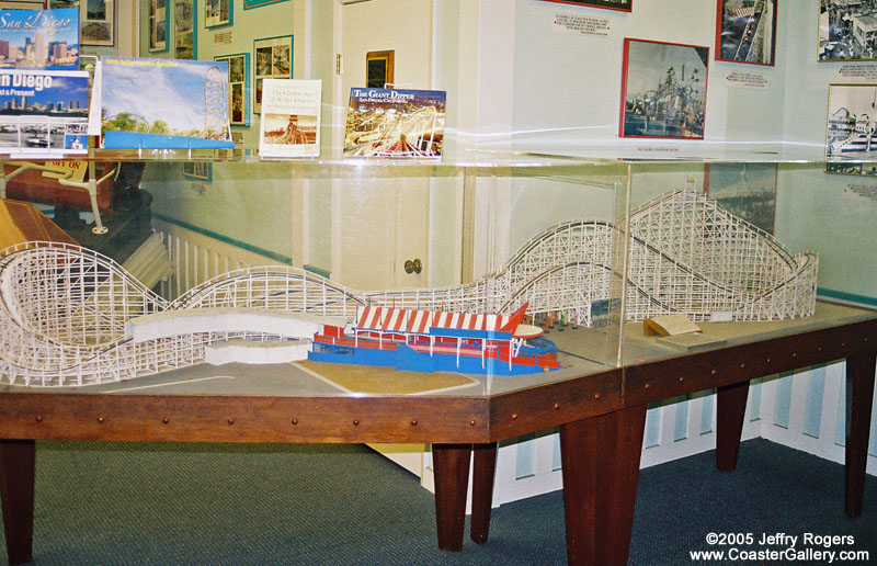 Scale model of Giant Dipper at Belmont Park