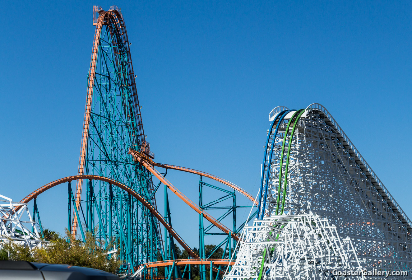 A list of the world's tallest roller coasters, hypercoasters, Giga Coasters, and Strata Coasters