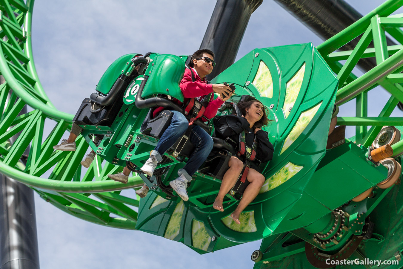 Taking pictures and videos on a phone while on a roller coaster is a bad idea.