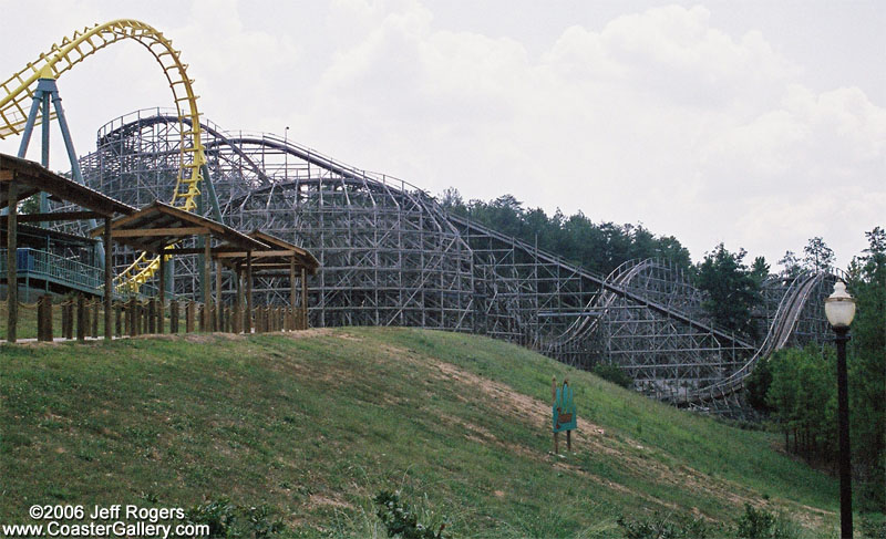 Rampage roller coaster at Alabama Adventure