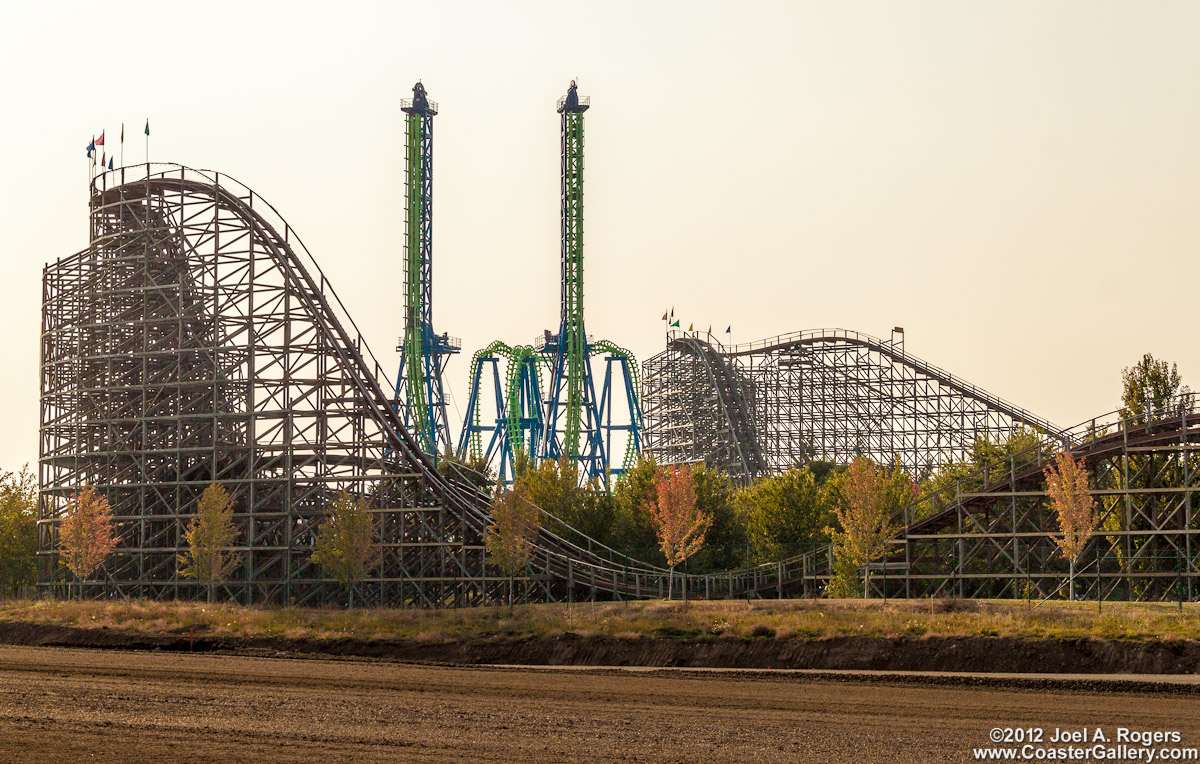 The roller coasters of Silverwood Theme Park