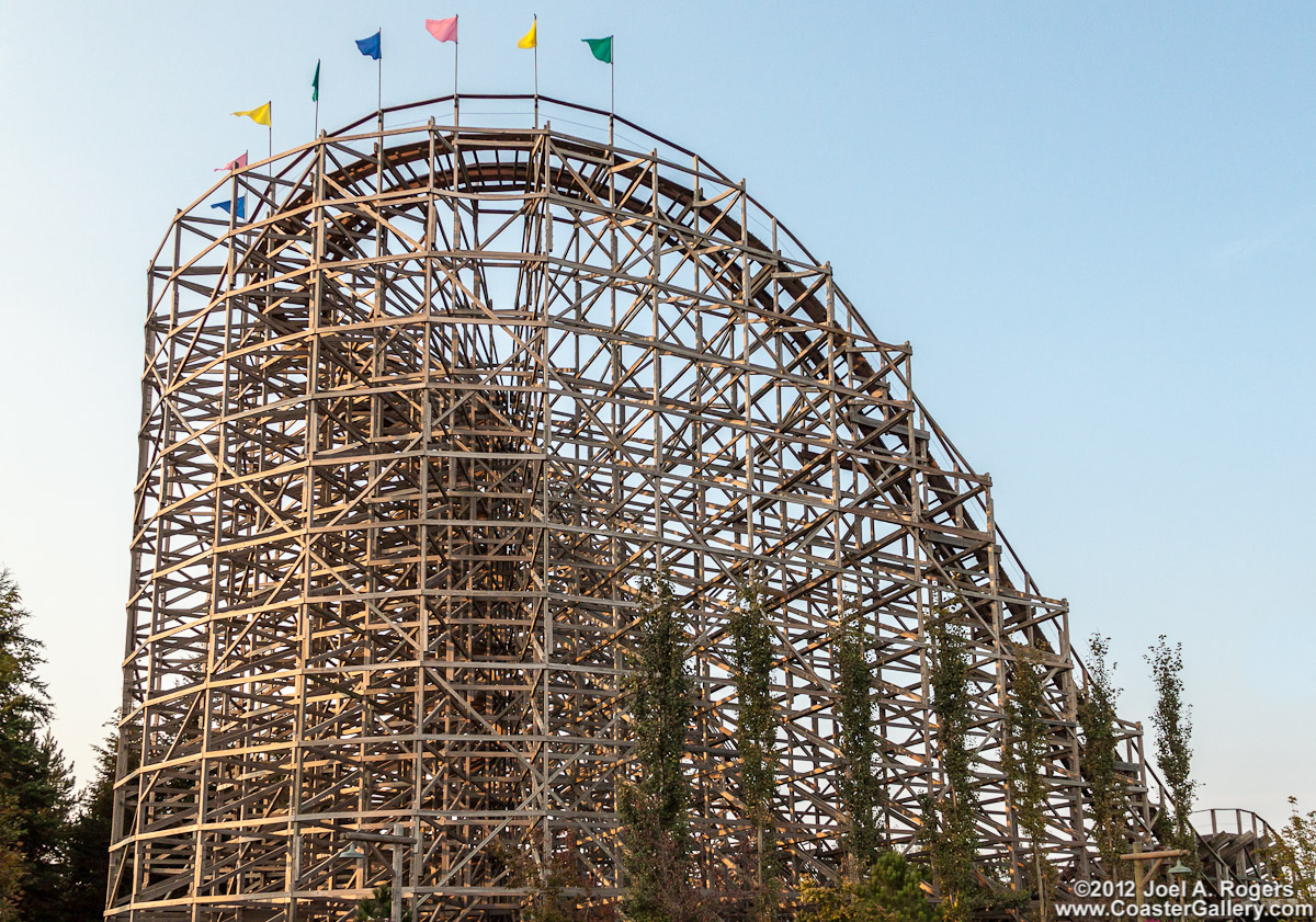 Tremors roller coaster built by Custom Coasters International