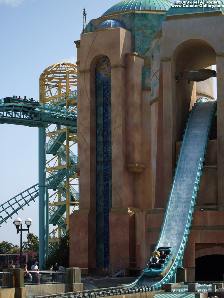 Water flume ride and a roller coaster all in one!